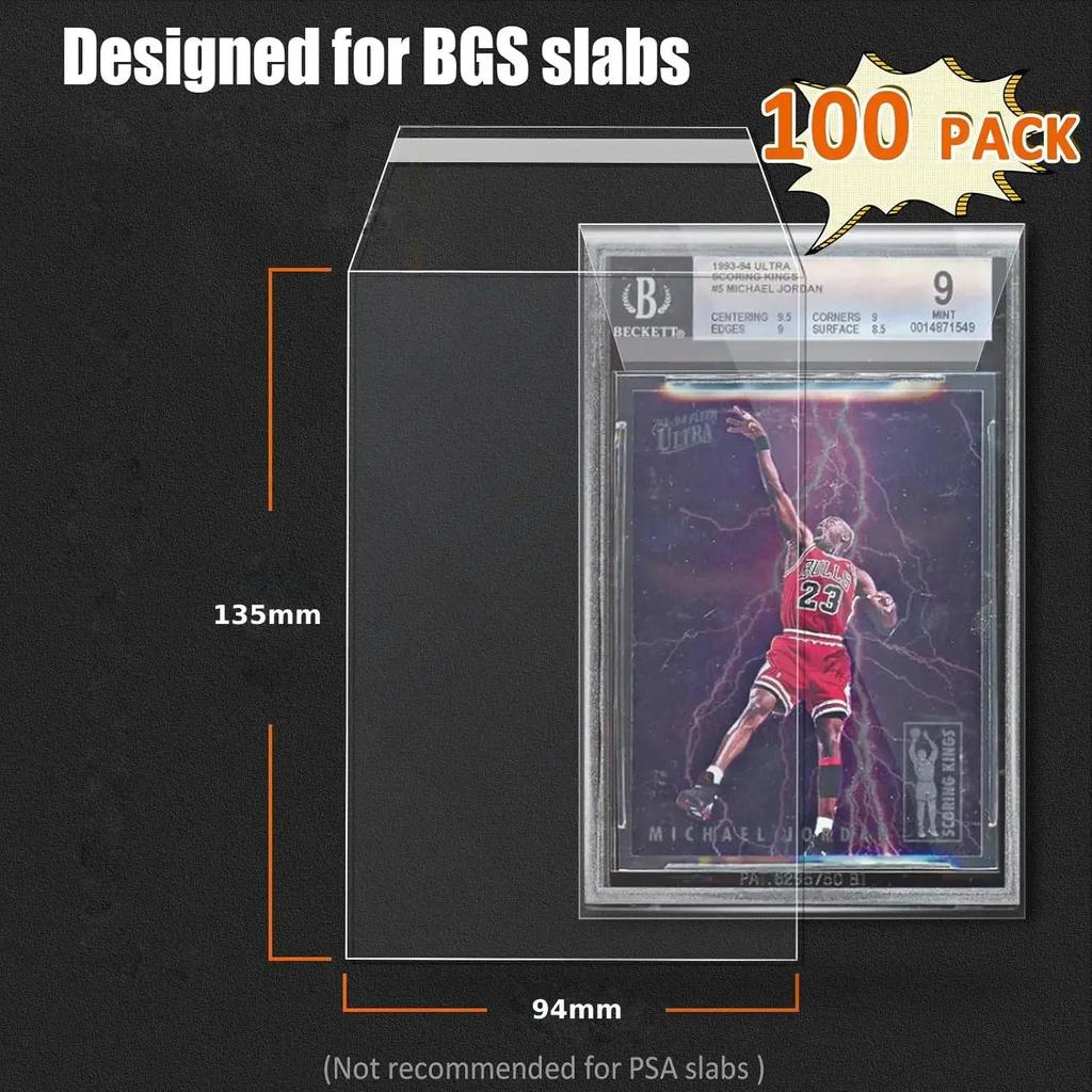 100Pcs Card Sleeves Graded Card Ultra Sleeves For The Graded Card Bgs/Psa Pro Collector Baseball Football Gaming Sport Psa Cards