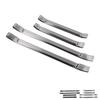 4pcs Door Sill Protector Scratch Protection Stainless Steel Door Sill Scuff Plate Trim Sticker Strip