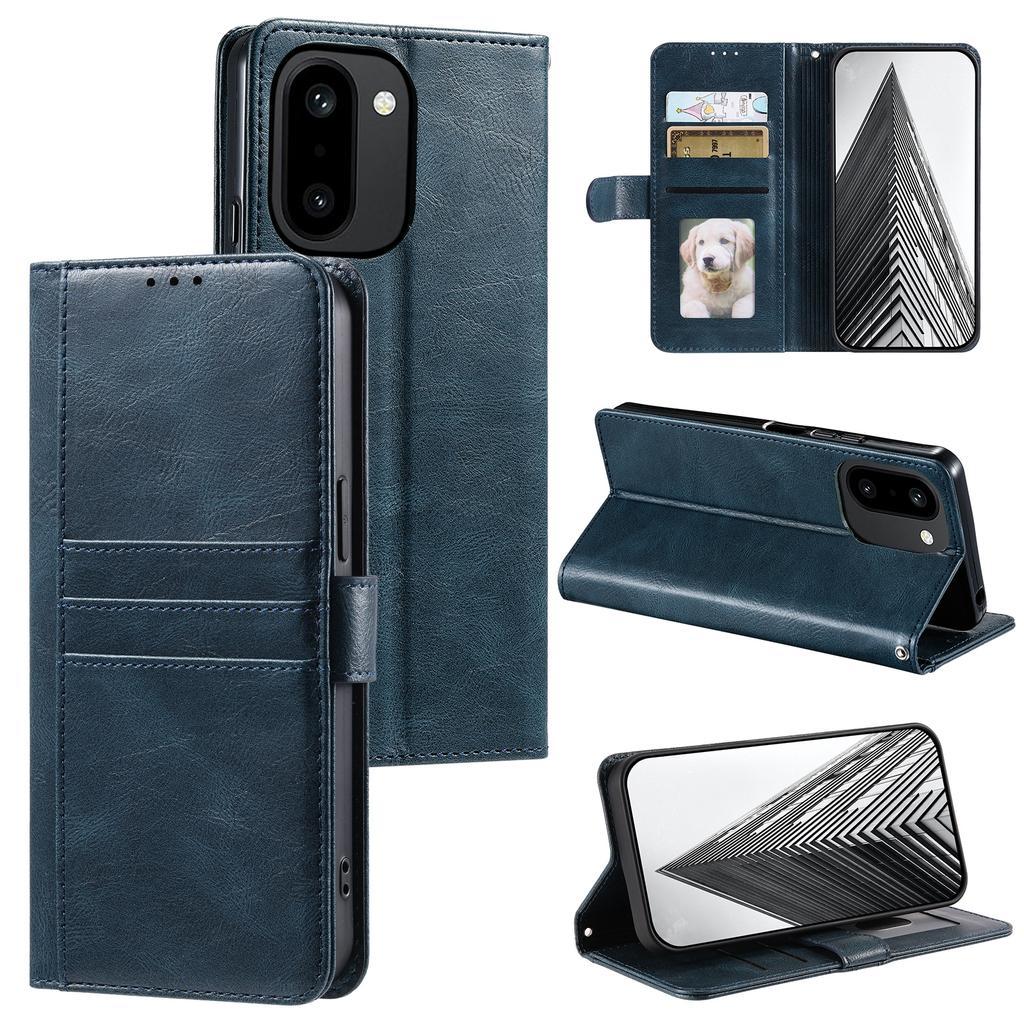 For OnePlus 15R 5G Case 6 Card Slots PU Leather Anti-Fall Phone Cover with Wrist Strap