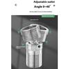 360 Grad verstellbare abgewinkelte gebogene Basis Edelstahl Duschhahn-Adapter Gebogene Füße für Küche und Bad