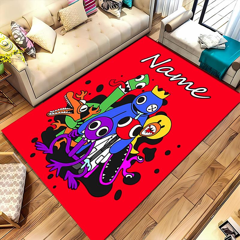 Custom Personalization Rainbow Friends Area Rug - Perfect For Kitchen, Bathroom,Laundry Room Decor Large Size Available,Gift All Seasons