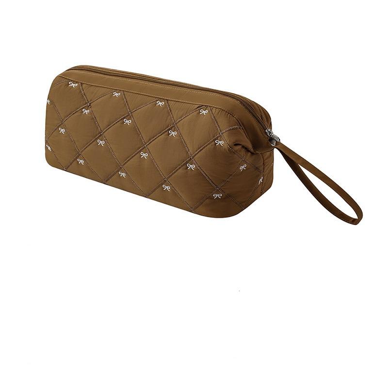 Steppmuster Kosmetiktasche - Tragbare Kulturtasche mit Griff für Reisen & Täglichen Gebrauch (5 Farben)