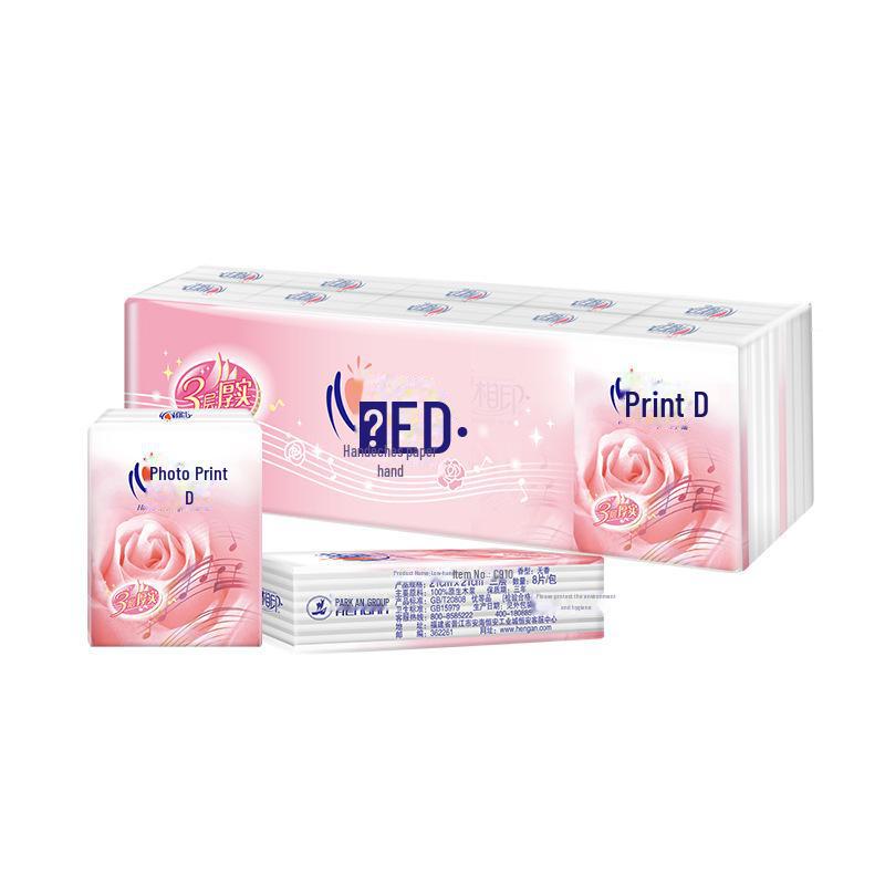 

Упаковка из 10 переносных носовых платков с розами от сердца к сердцу: Небольшие, портативные бумажные салфетки для лица