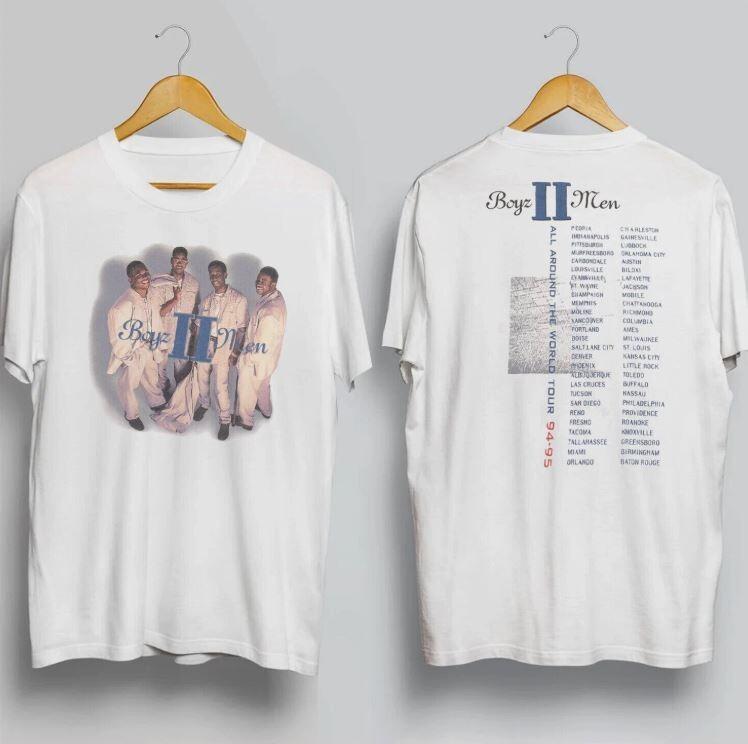 Vintage Boyz II Men 1994-1995   All Around The World   Tour T-Shirt White Unisex T-Shirt S
