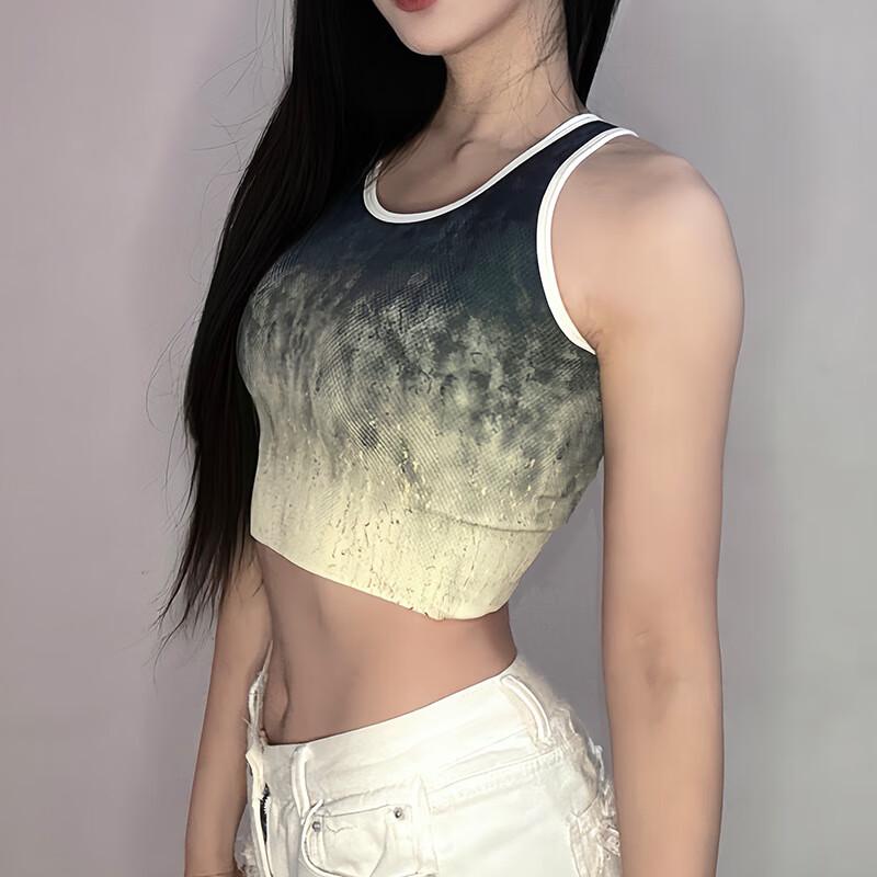 

Women s Printed Padded Sports Yoga Golf Vest S-L