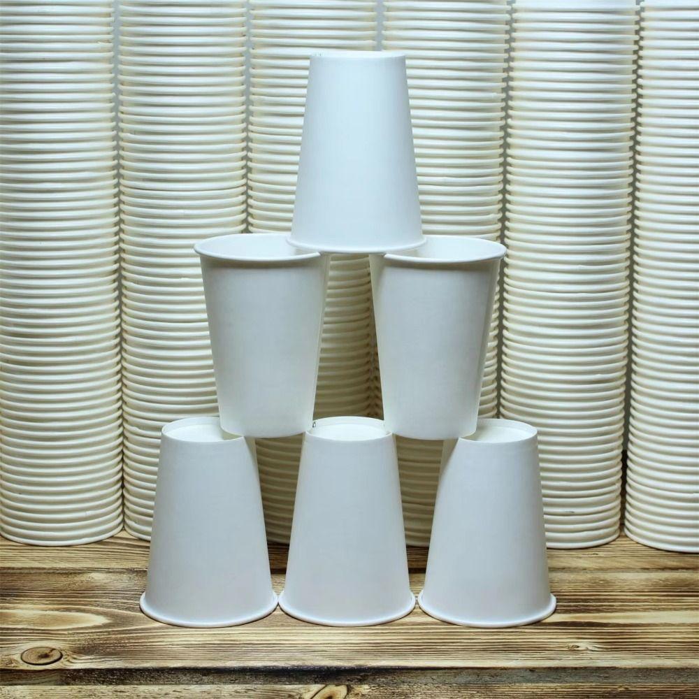 200Pcs 30/60/120/200ml Disposable Paper Cup Multisize Paper Coffee Cup Wedding Reception