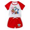 Kids' Summer Color Block Set: Short Sleeve T-shirt & Shorts for Boys and Girls