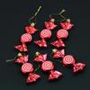 (6 Pcs/pack))9.5cm Christmas Candy Pendant Flat Sugar Pendant Xmas Tree Decoration New Year Children's Gift Home 2026 Navidad