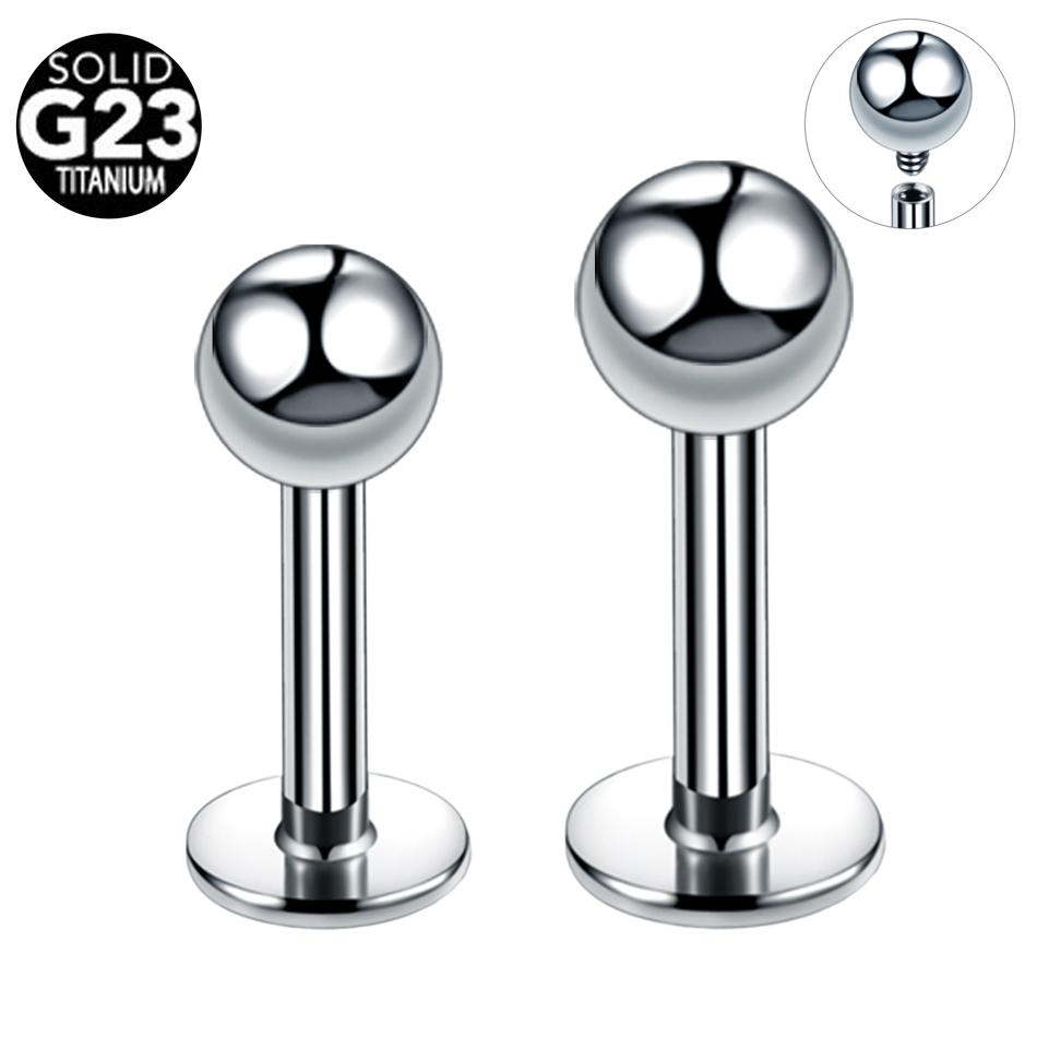 G23 Titanium Labret Piercings Stud Lip Rings Eyebrow Rings Cartilage Helix Tragus Piercing Horseshoe Ring Body Jewelry 16G