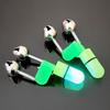 10Pcs Fishing Rod Bite Alarm with LED Light Plastic Clip On Bell Alert for Sea Fishing and Night Angling