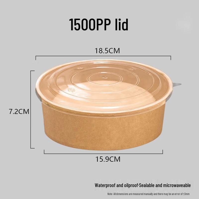 Einweg-Kraftpapier-Takeaway-Boxen mit PP-Deckeln