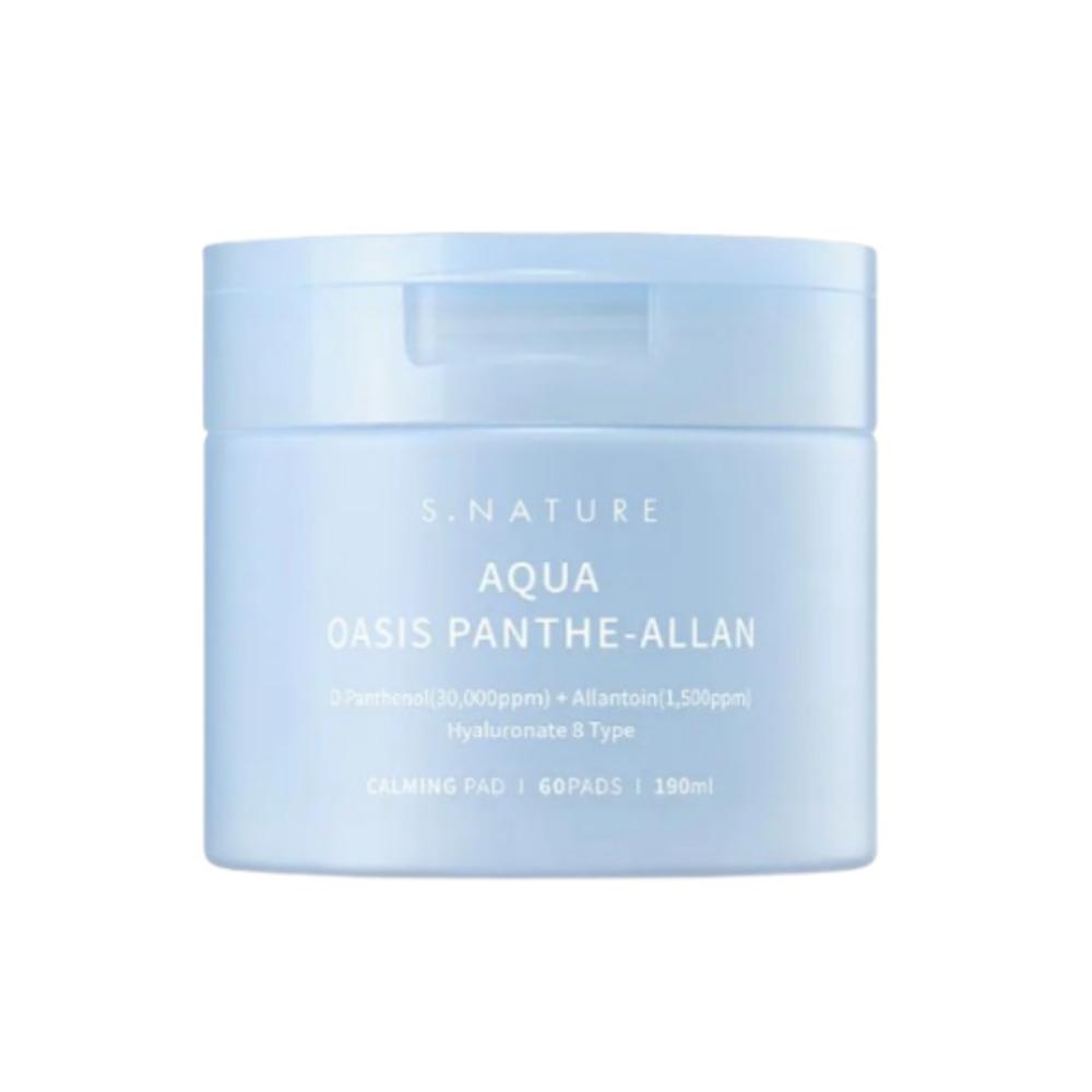 S.NATURE Aqua Oasis Panthenol Calming Pad Soothing & Hydrating Toner Pads 60 Sheets