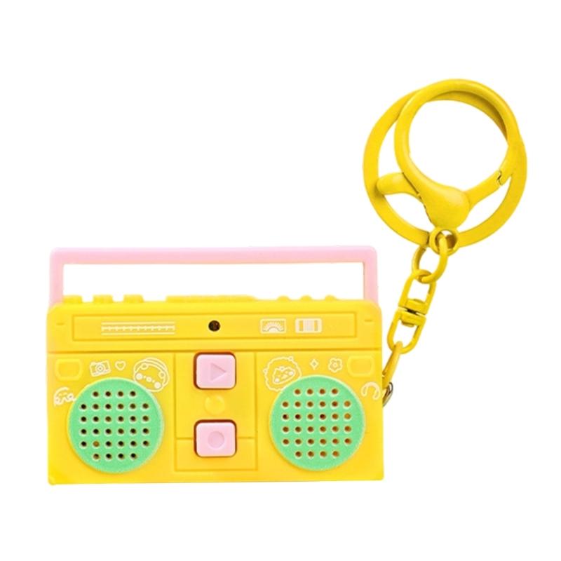 Mini Voice Recorder Keychain One Touch Recording Operation Durability Plastic Case for Daily Use in Multiple Color