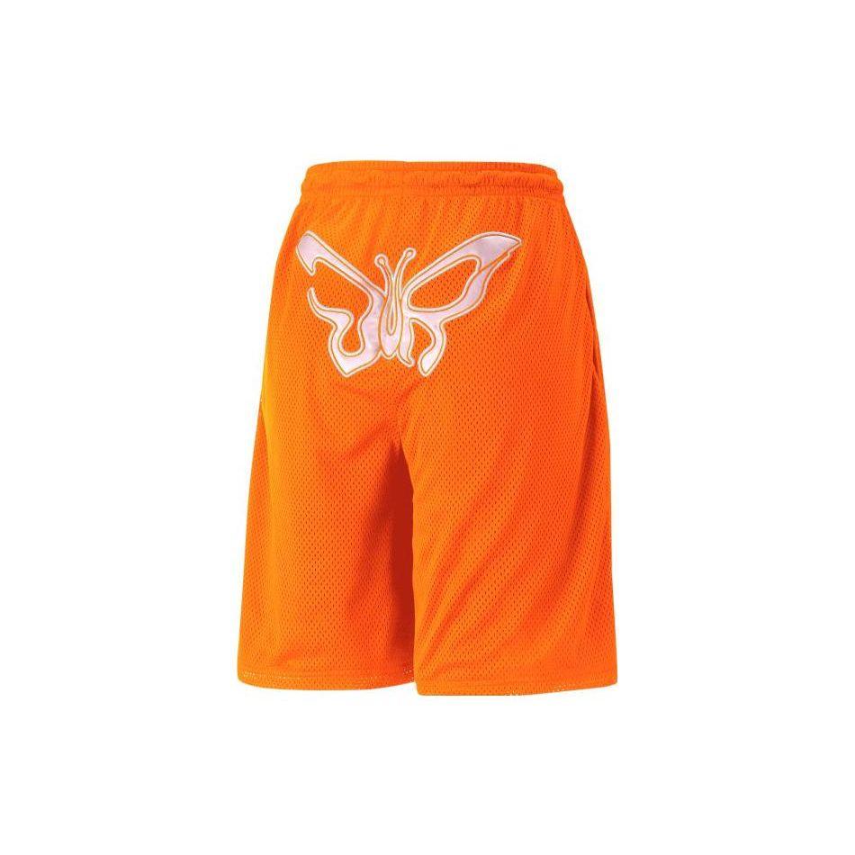 Puma X Dua Lipa Kolaborace Velké Logo Síťované Rovné Nohy Ležérní Sportovní Šortky Dámské šortky Oranžová 536636-86