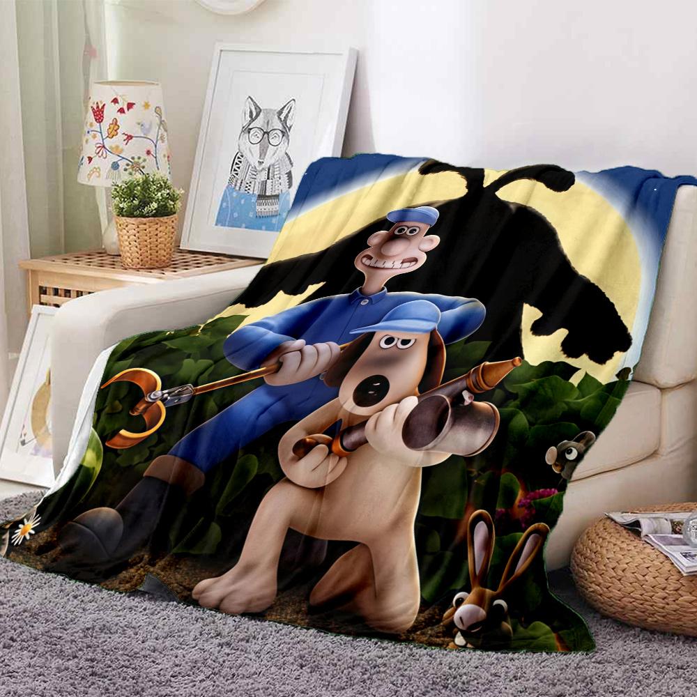 Wallace & Gromit Flannel Blanket, High quality Comfortable for All Seasons, Home Decor, Warmth and Comfort