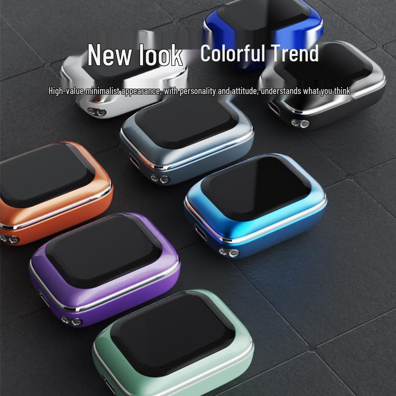 New Bluetooth Earphones with Slide Cover, HD Display, Touch Control, Noise Reduction, & Long Battery Life