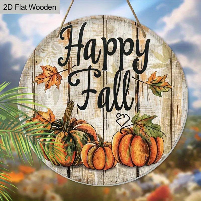 Garden Decorations,autumn Harvest Festival Decorations,wooden Hanging Decorative Signs,"happy Fall" Signs, Pumpkin pattern,2D Flat Products