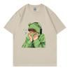 Spring and Summer Unisexs and Unisexs Casual Loose Fitting Tshirt Short Sleeved Cartoon Cute Pet Printed Unisexs Tshirt