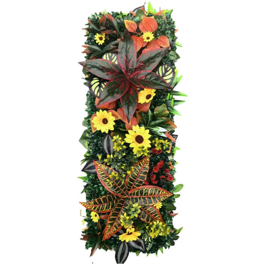 Flower Artificial Eucalyptus Carpet UV Protection Artificial Fern Grass Privacy Screen