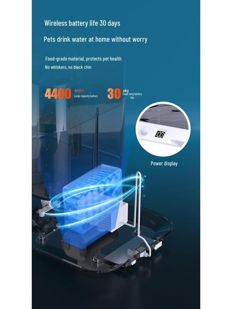 Silent Wireless Pet Water Fountain: Automatic Circulating Dispenser for Cats and Dogs