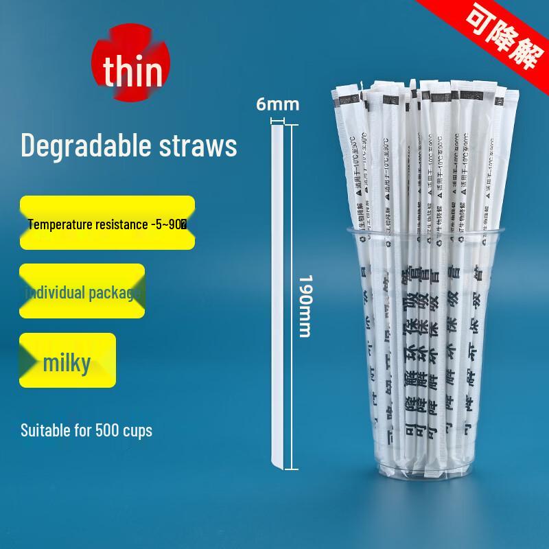 Individually Wrapped Plastic Milk Tea Straws