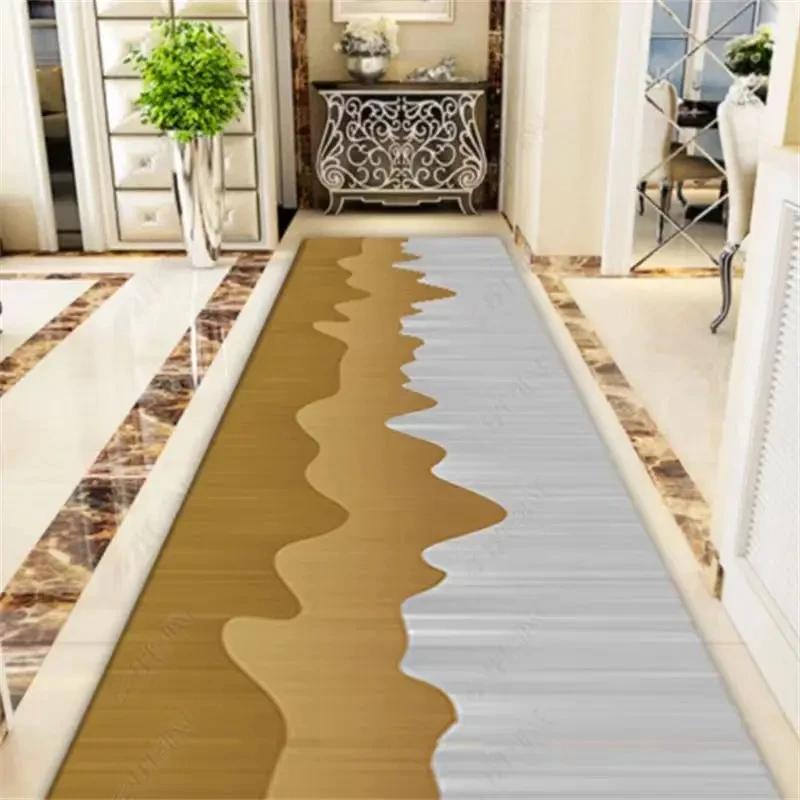 European Style Customizable Corridor Carpet Porch Stairway Aisle Long Runner Rug Room Balcony Large Area Passageway Non-slip Mat
