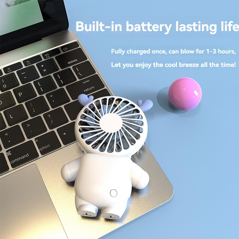 Kitty portable Mini small fan Student handheld small fan influencer desktop USB