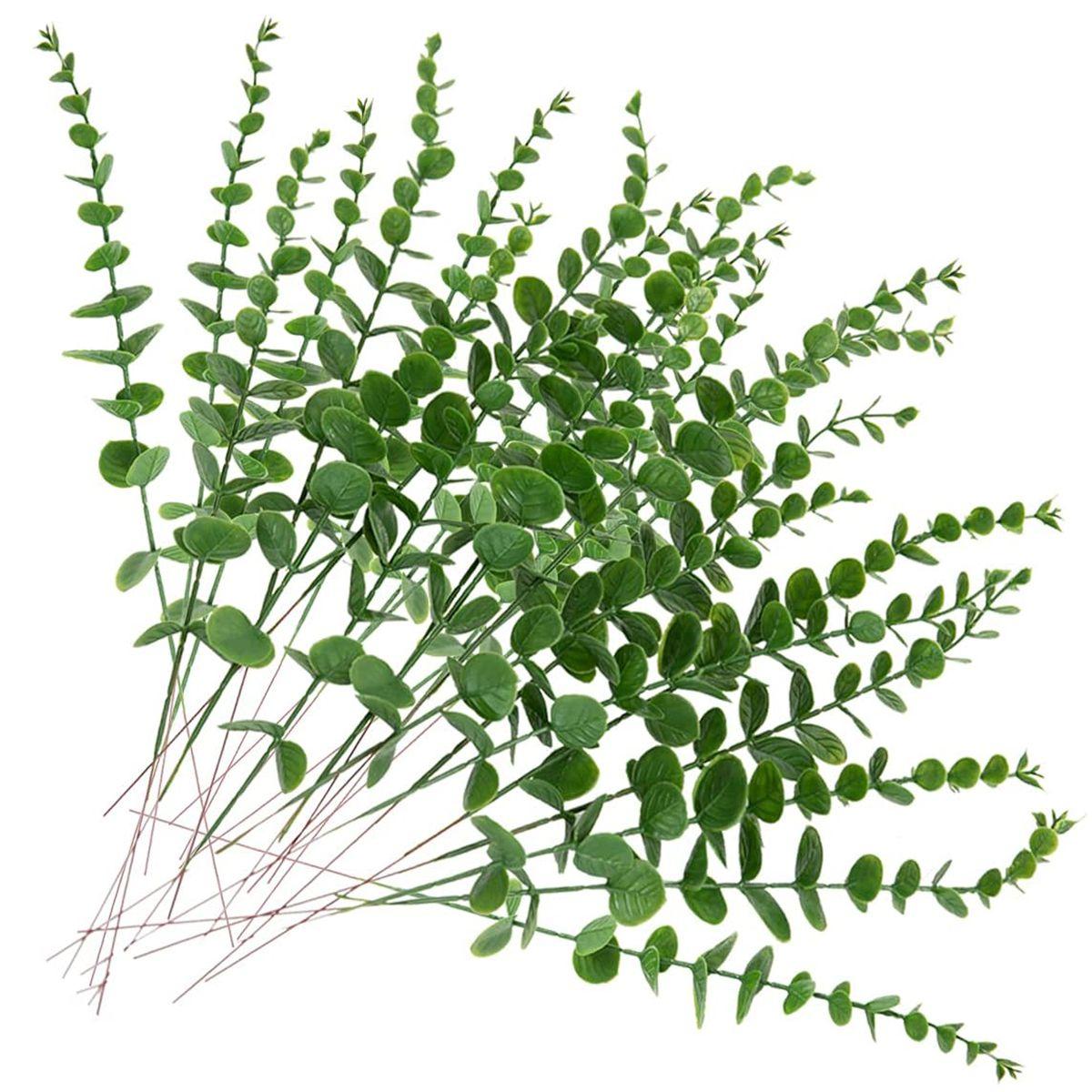

10/20/50pcs Artificial Eucalyptus Leaves Fake Plants Vase Home table Party Wedding Decoration Outdoor Garden Christmas L