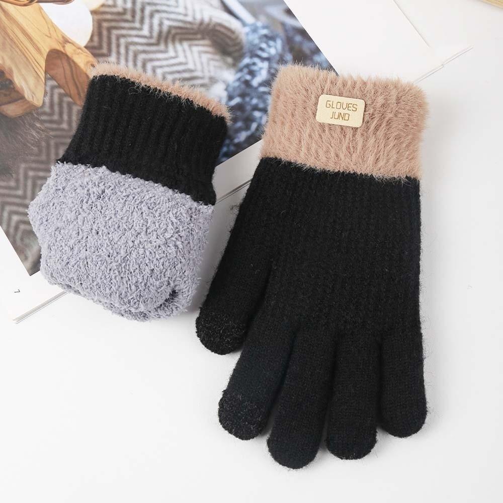 Windproof Knitted Gloves  Anti-cold Mittens Cute Winter Gloves  Outdoor