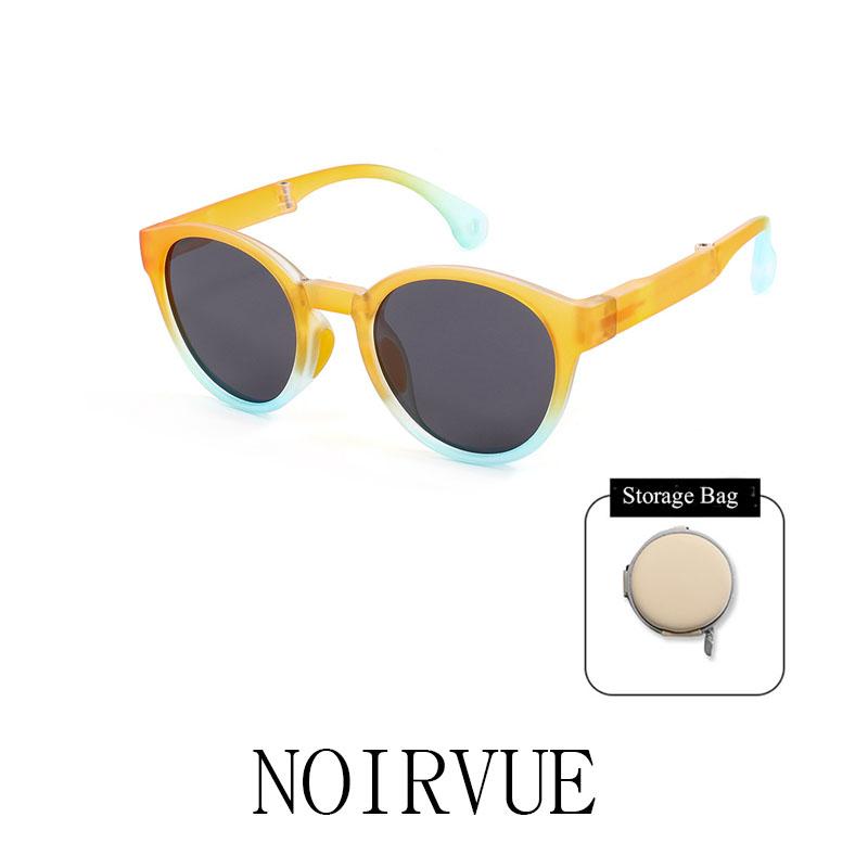 NOIRVUE Kids Foldable TR-90 Polarized Sunglasses,Outdoor UV Protection Glasses 2026 New Arrival Black Yellow