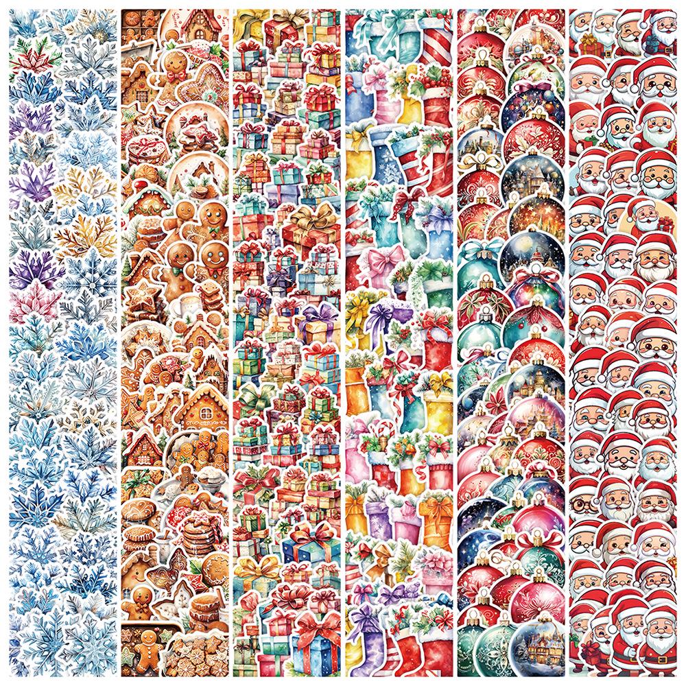 50 Nordic Style Christmas Graffiti Waterproof Stickers: Perfect for Water Bottles, Computers, and Stationery Decoration