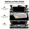 Windshield Sunshade Skull 130x70cm Car Front UV Protection for Summer Heat Reduction Family Road Trip