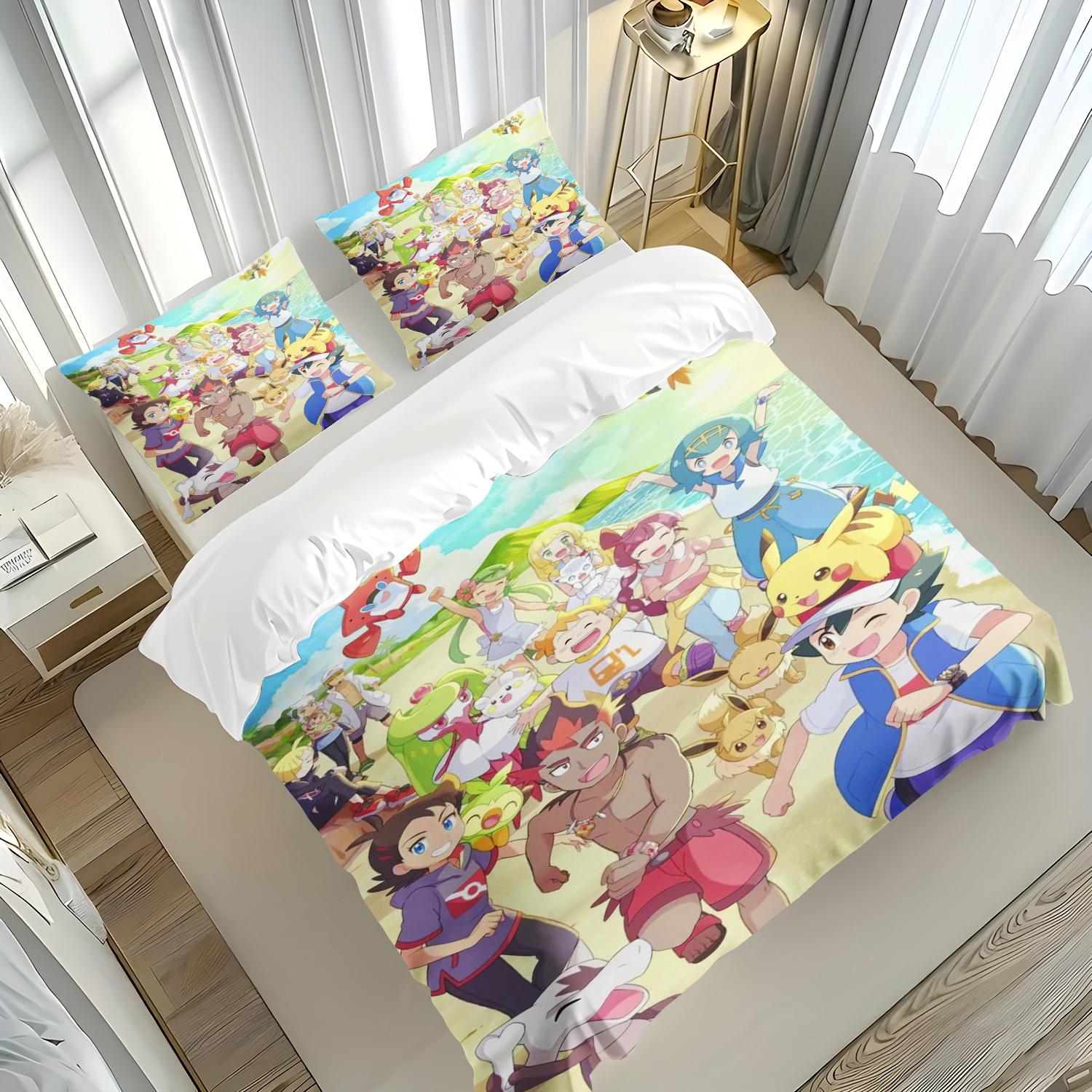 

Electric Mouse Anime Cartoon Quilt Cover Polyester Duvet Printed Comforter Bedding Children s Gift Various Sizes Available 90x200cm