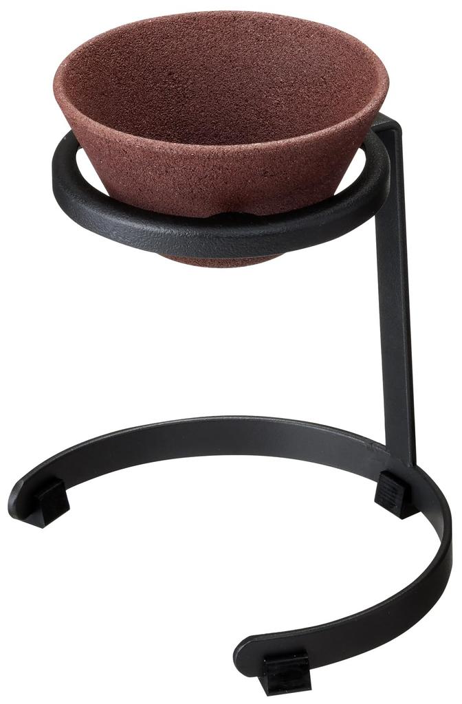 Ishigaki KOCREA Coffee Ceramic Filter & Stand Set, Circle, Black, 4496