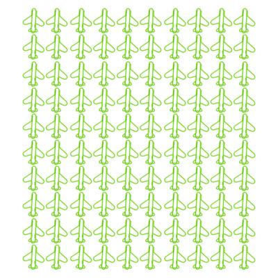 100Pcs Cute Paper Clips Plane Shape Design Covered Wire Bright Color Fancy Paperclips for Scrapbook