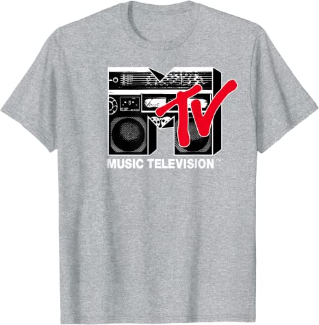 MTV Beach Island Flamingo Logo Vintage Graphic TShirt MTV Sunset Shape Boombox Checker Design Tee Top Unisex on The Moon Outfits