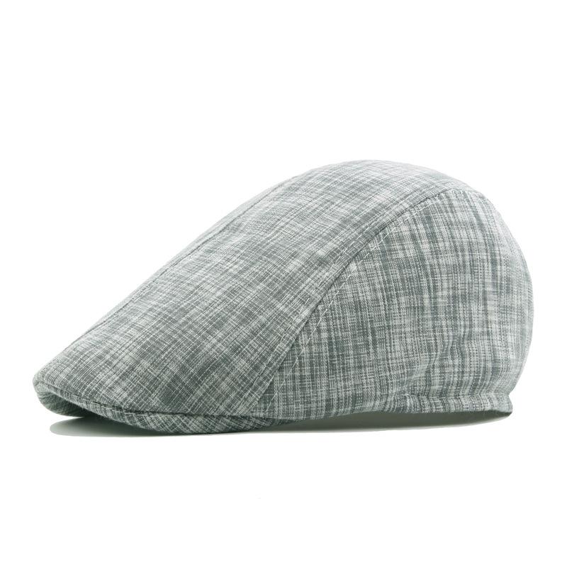 

Мужская и женская шляпа осенняя полосатая контрастного цвета кепка хлопковая берет с короткими полями хит продаж вперед шляпа 58cm армия зеленый