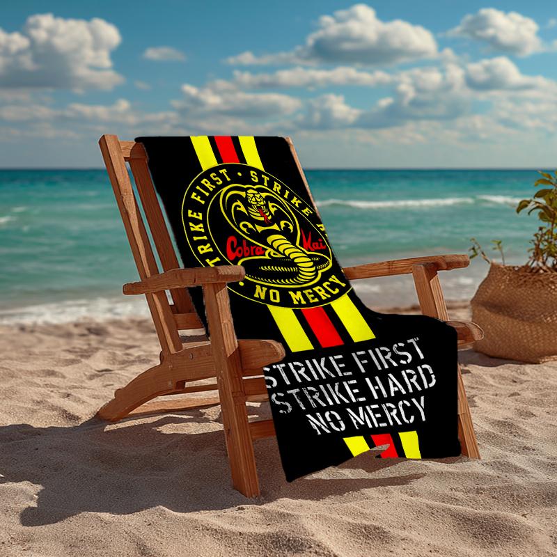 Cobra Kai Fashion Beach Towel: Ideal for Summer Adventures Soft, absorbent and quick drying suitable for swimming and bathing