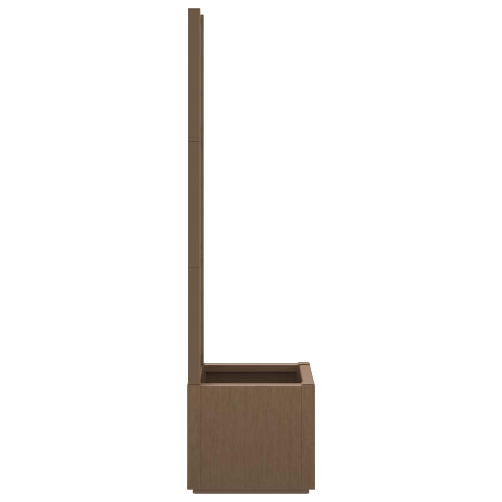 Garden Planter with Trellis Brown 36 X 36 X 140 Cm PP