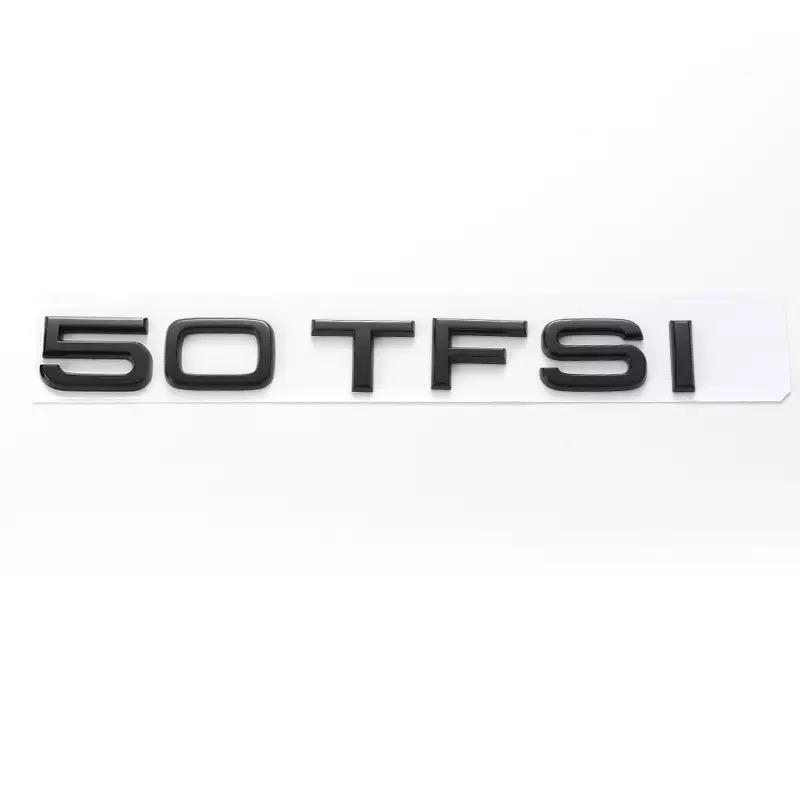 3D Letters Numbers Emblem For Audi A4 40TFSI 45TFSI 50TFSI 30TDI Car Trunk Lid Nameplate Badge Logo Sticker Chrome Glossy Black