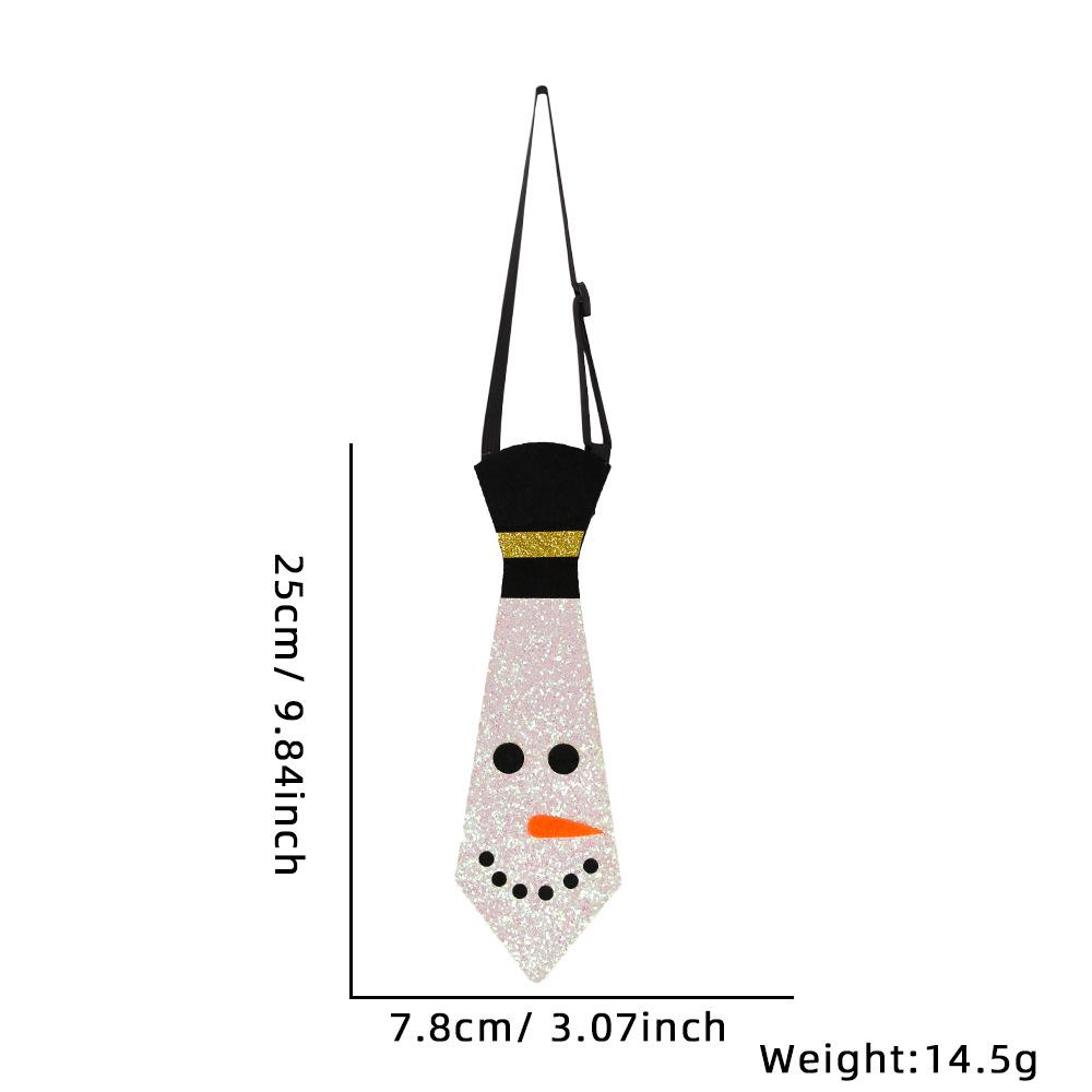 Felt Christmas Tie Ornaments - Snowman, Reindeer, Christmas Tree Décor