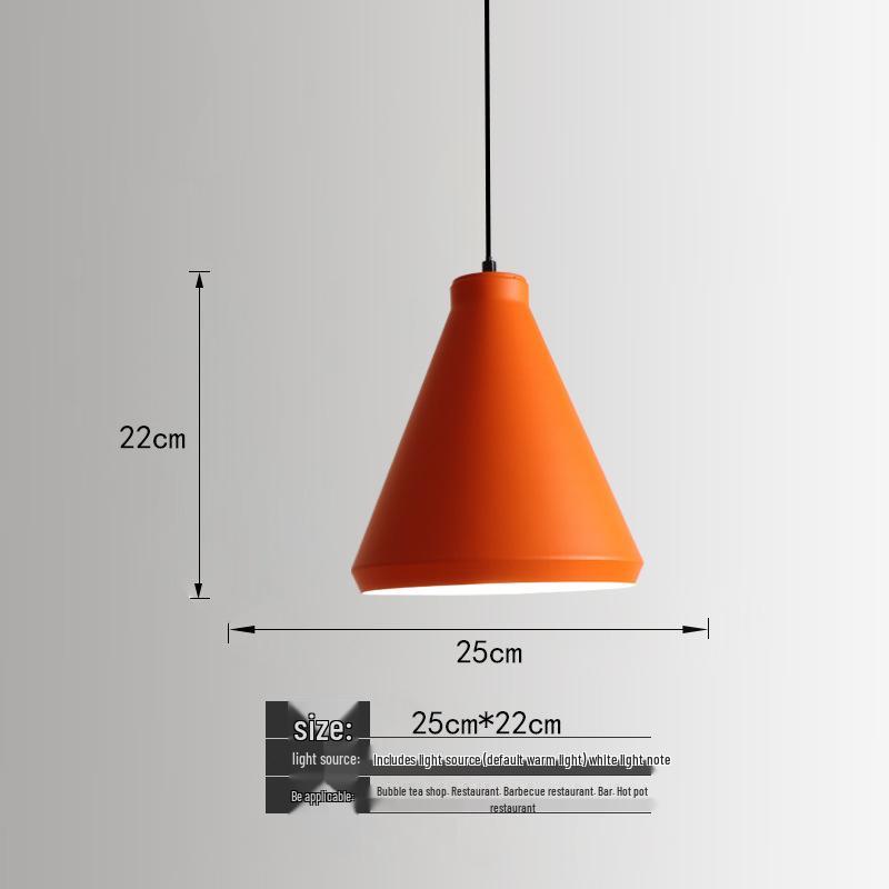 Orange Nordic Industrial Pendant Light for Restaurants & Bars