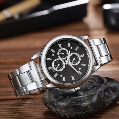 Top Luxury Brand Quartz Watch 3 Eyes Gold Men Business Analog Wristwatch Casual Men Clock Relogios Masculino Montre Homme Reloj