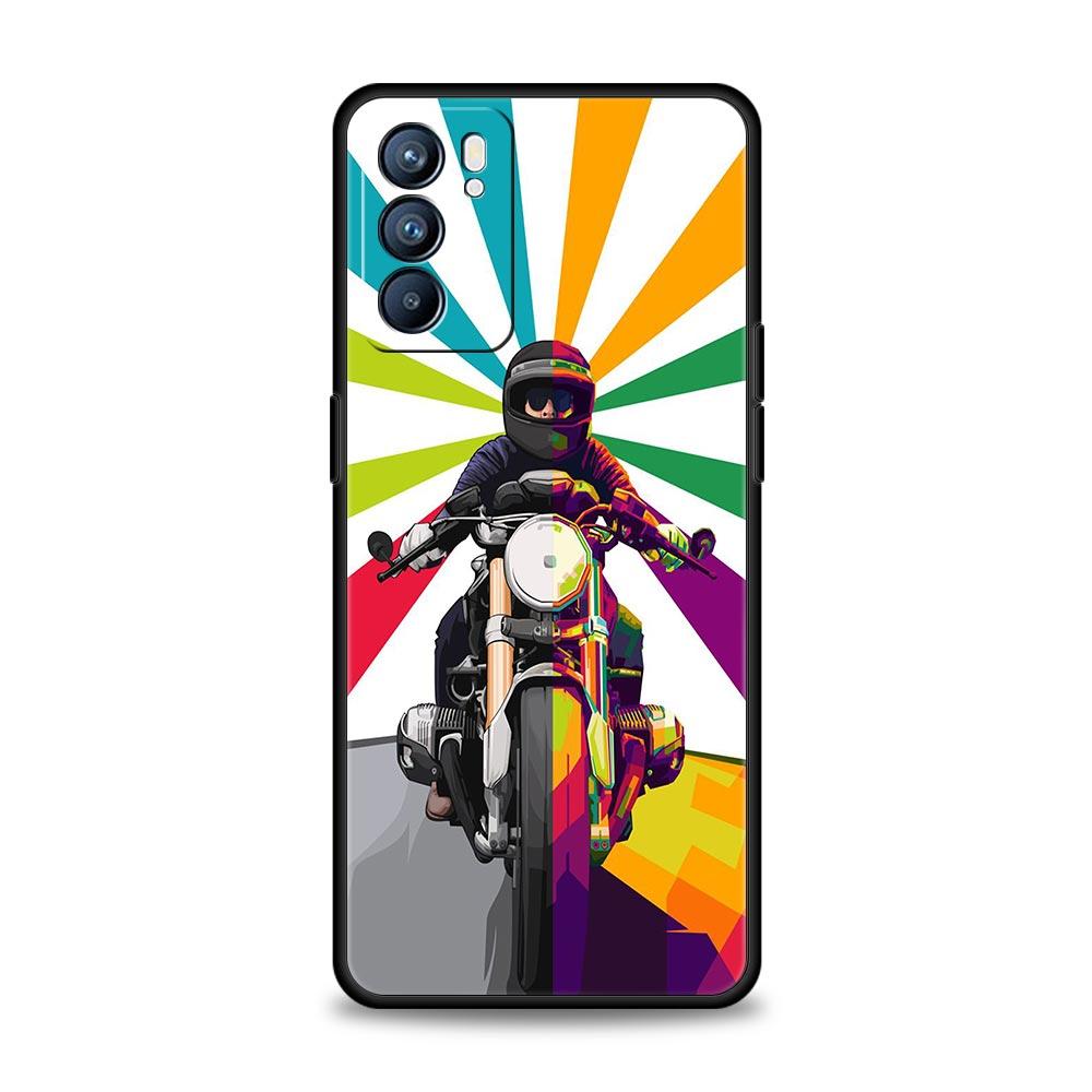 Moto Cross Motorcycle Phone Case For OPPO Find X5 A54 A53 A52 A9 2020 A15 A95 A76 A74 A12 Reno7 SE Reno6 Pro Plus 5G Cover