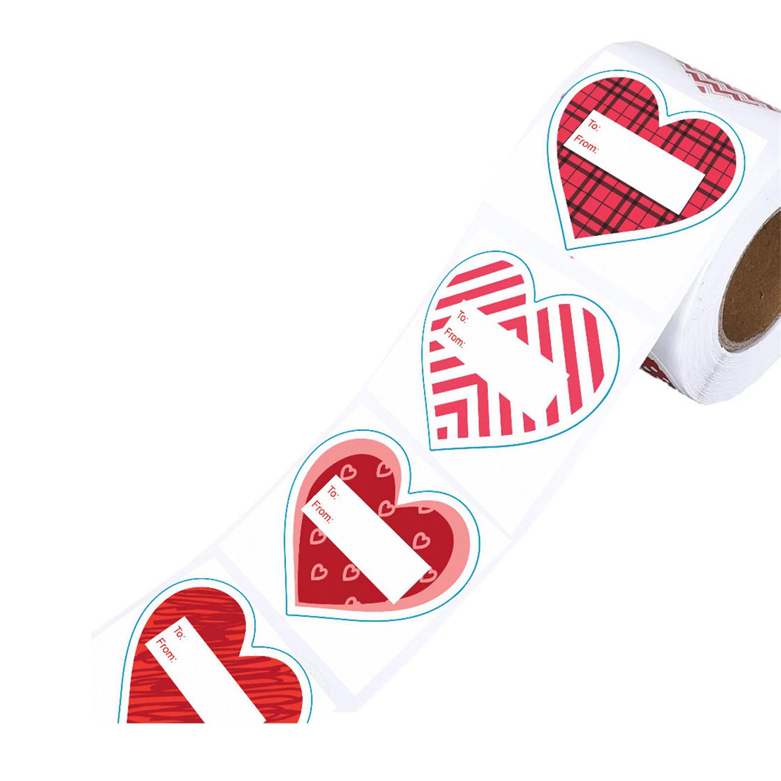 

60 штук наклеек-сердечек на День святого Валентина 2x2,3 дюйма самоклеящиеся оберточные этикетки для запечатывания упаковочных коробок свадебные принадлежности