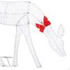 3 Piece Christmas Reindeer Decoration Yard Ornament Lighted Deer Set for Patio Festival