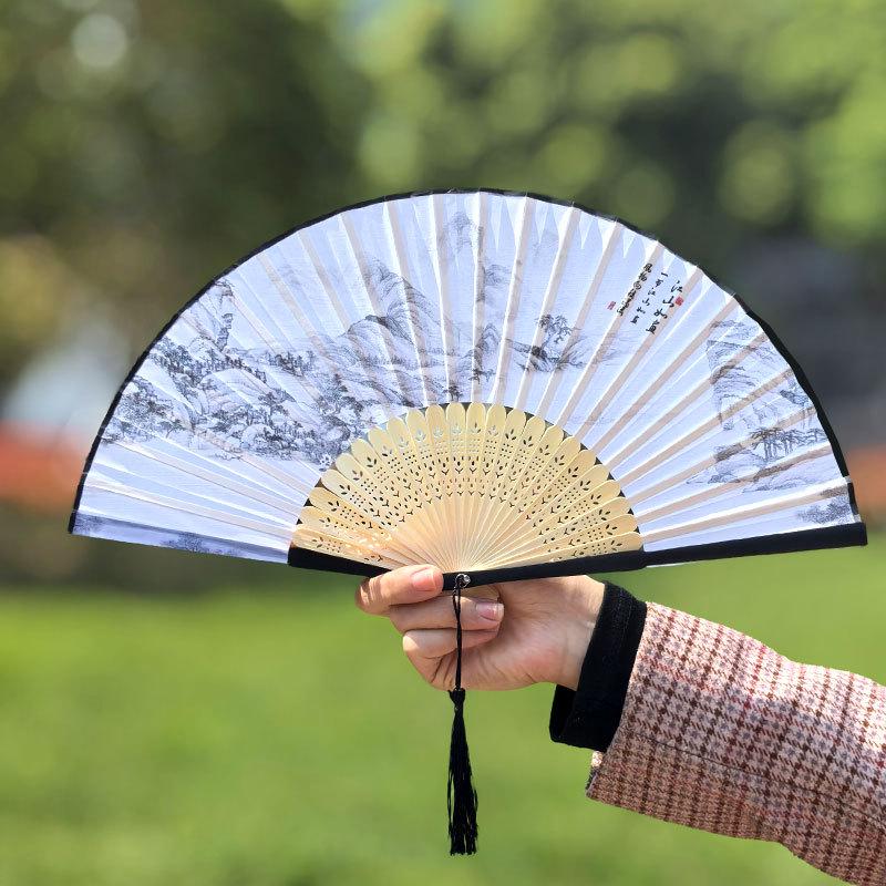Women s Chinese Style Folding Fan - Hanfu Qipao Classical Imitation Silk Fan