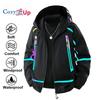Unisex Odblaskowa Kurtka Turystyczna Wodoodporna Wiatrówka Męska Outdoor Kemping Trekking Wędkarstwo Kurtki Wiatroszczelne Kobiety