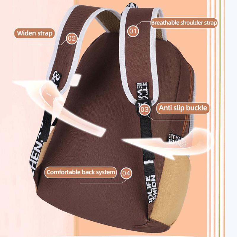 New Capibala Schoolbag for Students In Grades 1-6 Large-capacity Lightweight Wear-resistant Multifunctional Ridge Protection Backpack