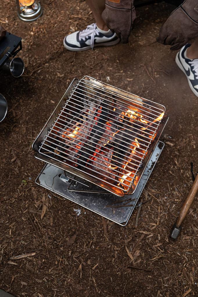 NANGGEAR Camp Heavy Lost Fire Grill Stainless Steel Wire Net (Nanko Gear) 33.5cm 11344(W12)